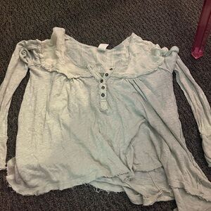 We The Free Light Sage Green Long Sleeve Tunic Top
